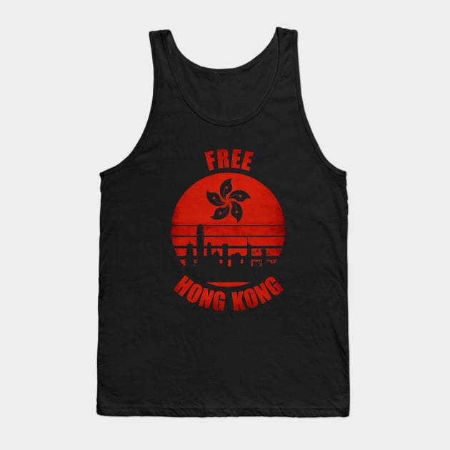 Free Hong Kong strong - vintage HK flag - Yellow umbrella movement protest Tank Top by Vane22april